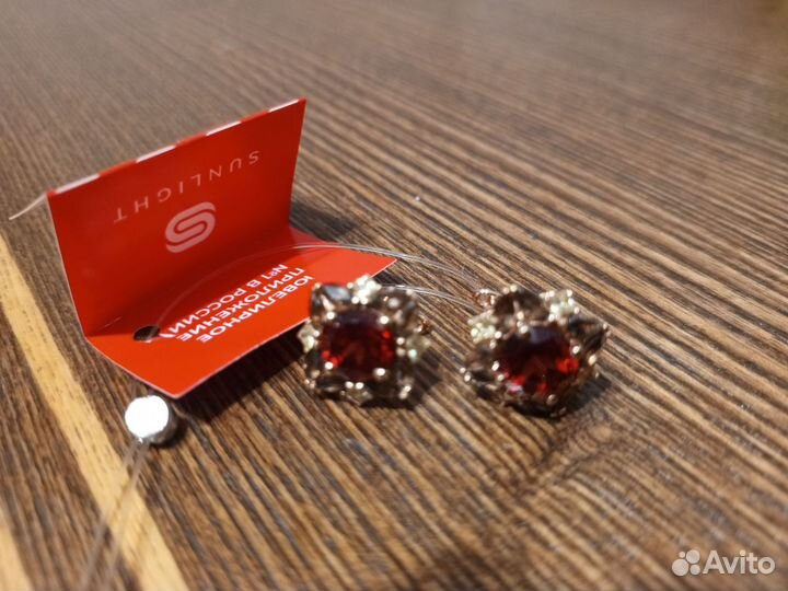 Серьги конго серебро 925