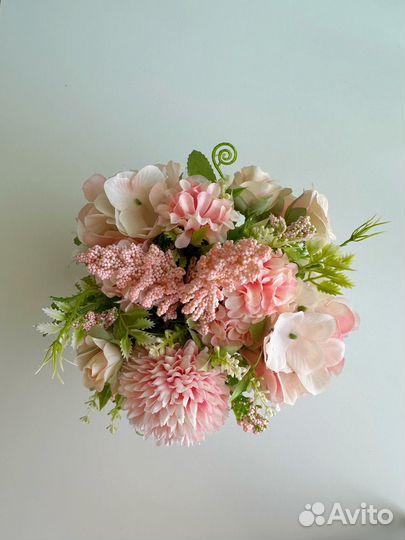 Букет для декора цветы искусственные розовые