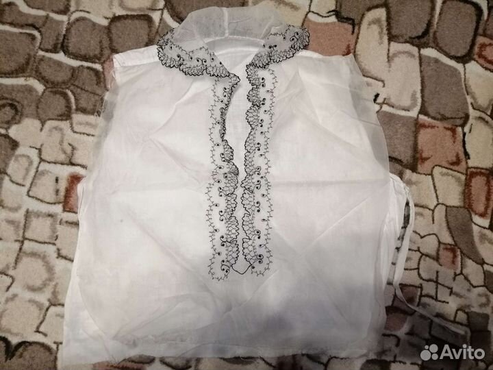 Блузка винтажная 30-х годов, жабо ретро