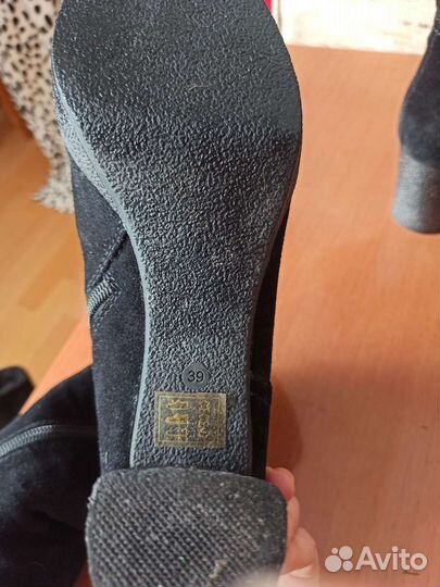 Сапоги зимние женские замшевые 39