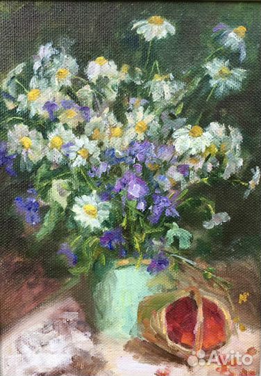 Картина «Ромашки» (масляная живопись)