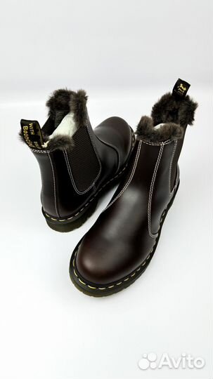 Челси Dr. Marten 2976 Leonore Faux Fur Lined Dark