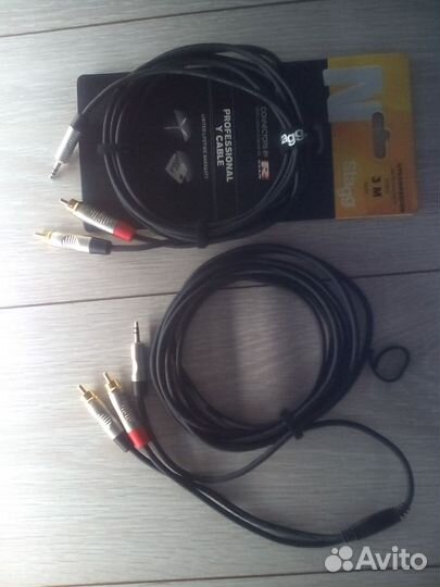 Аудио кабель Джек 3,5 Стерео - 2 тюльпана RCA