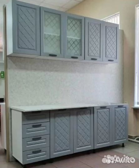 Кухонный гарнитур Агава белый/Антрацит 2,0 м