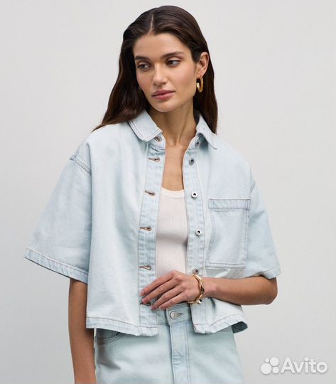 Джинсовая рубашка zarina