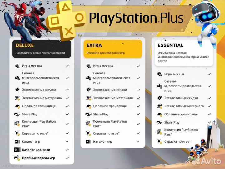 Подписка ps plus delux Украина ps5 ps4 (Арт.54026)
