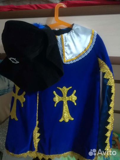 Костюм мушкетера, до 11 лет, до 140 см, аренда 500