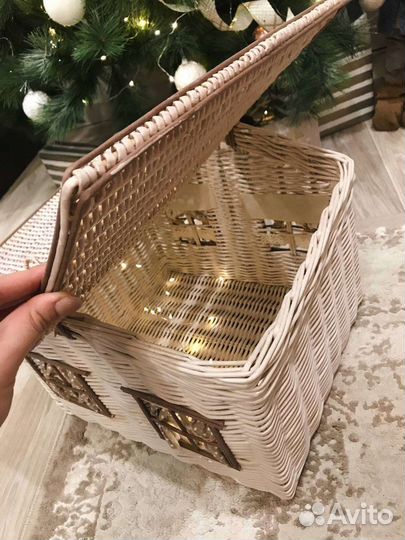 Корзина для хранения игрушек. Бумажная лоза