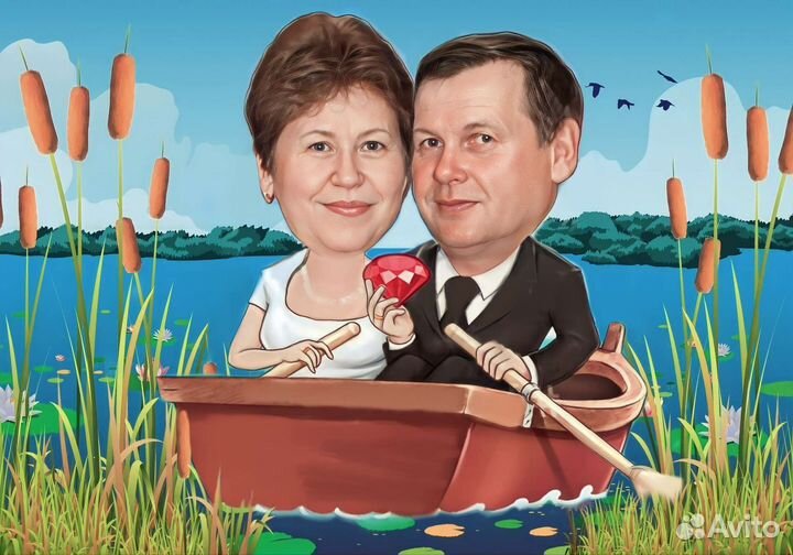 Шарж онлайн по фото. Подарок