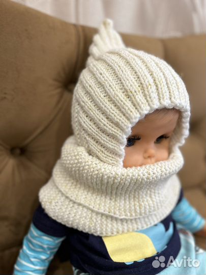 Шапка эльф, гномик и снуд