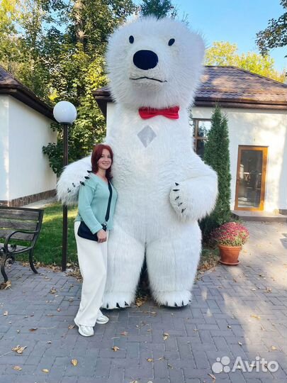 Белый мишка/Стас михайлов ростовая кукла