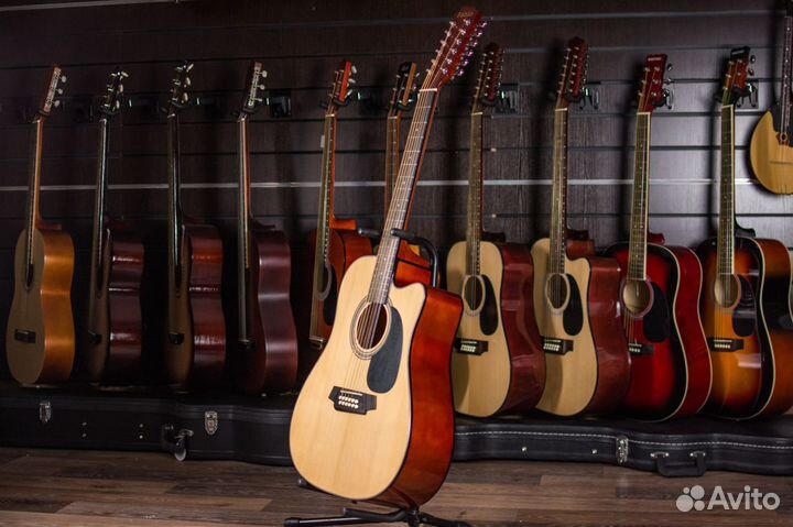 Гитара 12 струнная Fabio + аксессуары