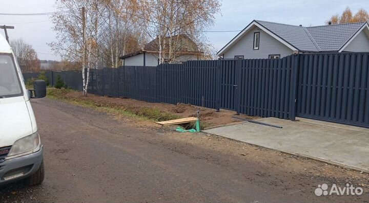 Забор под ключ профнастил