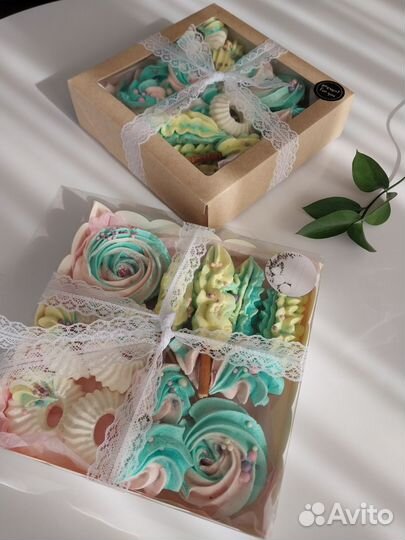 Зефирные цветы в коробке