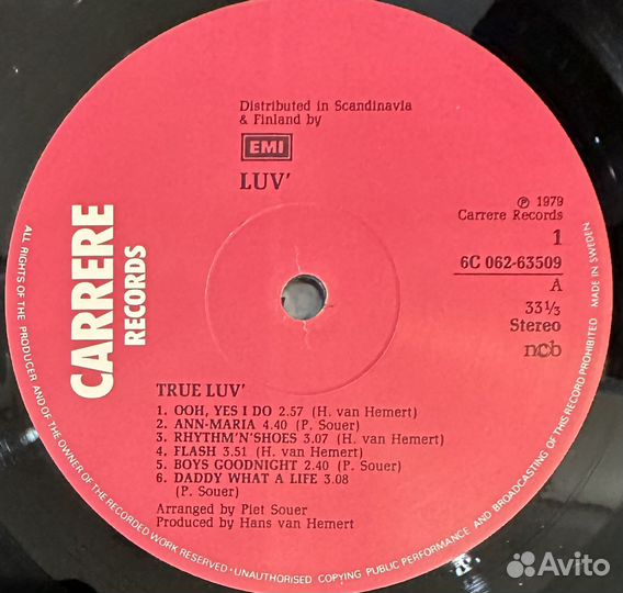 Luv'–True Luv' (Дания 1979г.)