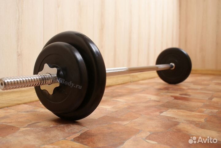 Штанга разборная (блины + гриф 120 см) вес 20.5 кг