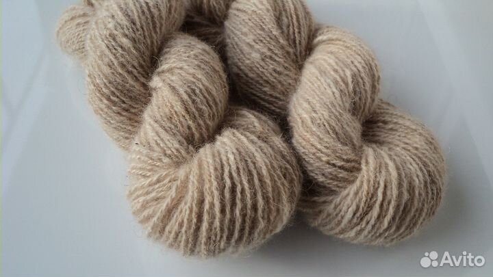 Пряду собачий пух (шерсть)