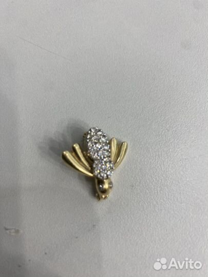 Брошь золото с брилиантами