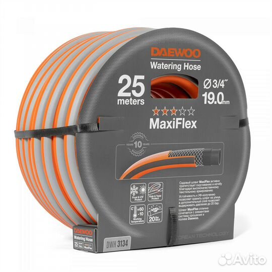 Шланг для полива daewoo MaxiFlex DWH 3134 25м 19мм
