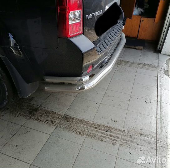 Хромированная труба, защита бампера