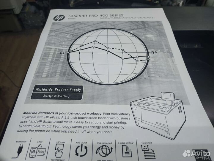 Лазерный принтер HP LJ Pro 400 M401d с дуплексом