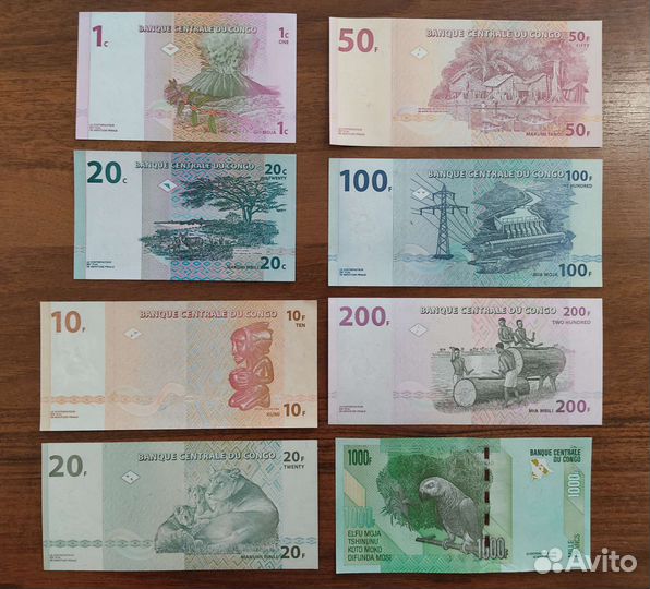 Банкноты Гамбии, Конго, Сан-Томе и Принсипи