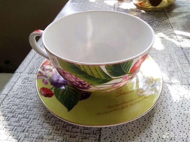 Чашка с блюдцем Ежевика