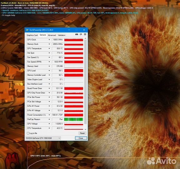 GTX 1060 6G MSI Aero / Пломба, гарантия