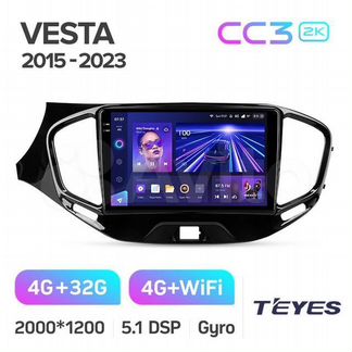 Магнитола Teyes CC3 2K 4/32 LADA Vesta 2015-2022