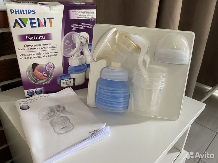 Молокоотсос ручной Philips Avent с контейнерами SC