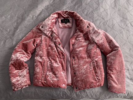 Куртка бархатная розовая новая женская / детская