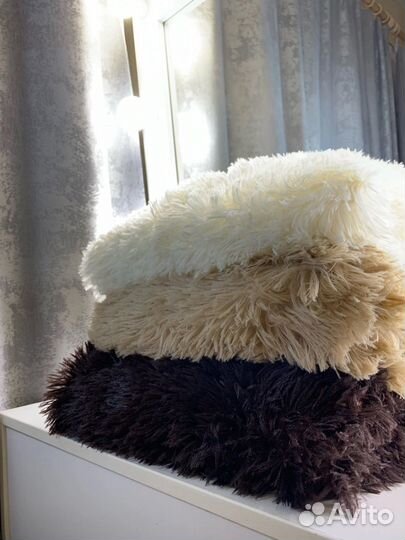 Нежные пледы с длинным воросом