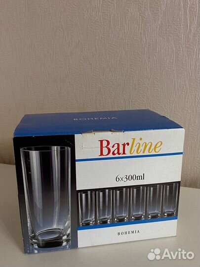 Хрустальные стаканы Bohemia 5шт