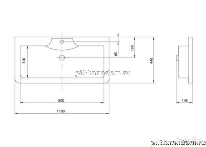 Акватон Сиена М 1A70633KSN010 Раковина 110