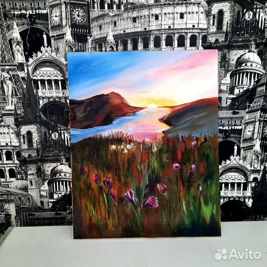 Картина маслом на холсте пейзаж