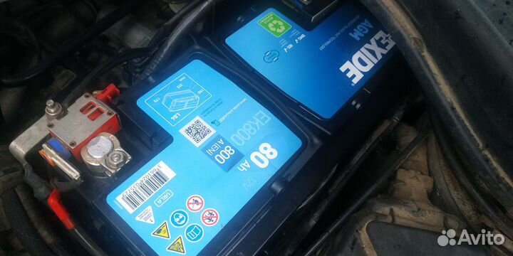 Аккумулятор 80ач Agm на Мерседес с установкой