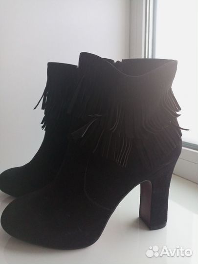 Ботильоны женские 38 размер натуральная замша