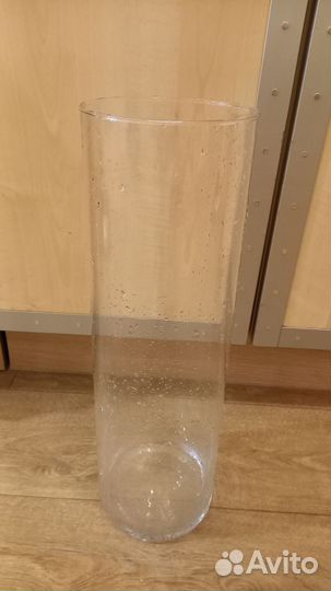 Ваза цилиндр стеклянная 50х15 см