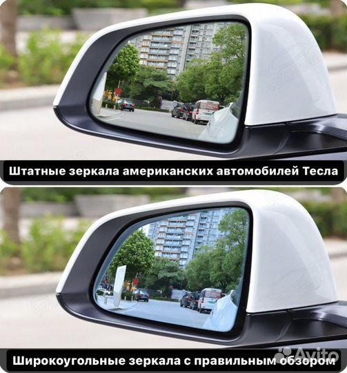 Зеркала широкоугольные на Tesla Model 3 Y S X