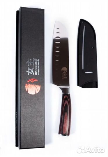 Нож кухонный японский Сантоку, поварской