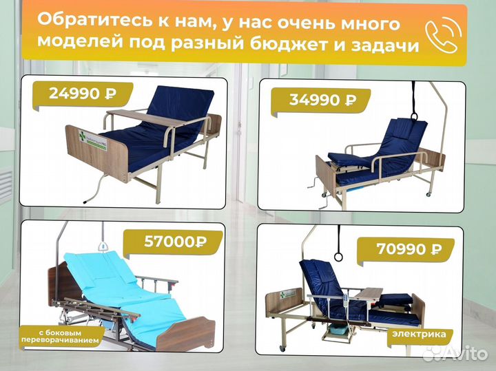 Кровать для лежачих больных