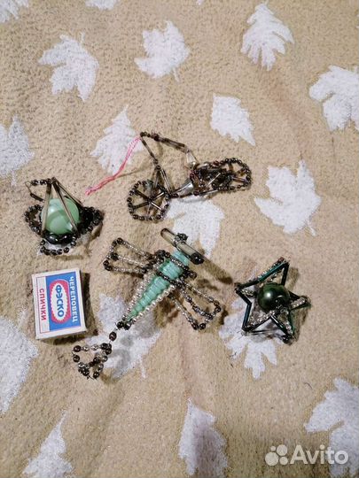 Советские ёлочные игрушки, стеклярус