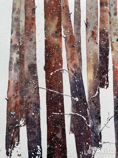 Картина акварель пейзаж