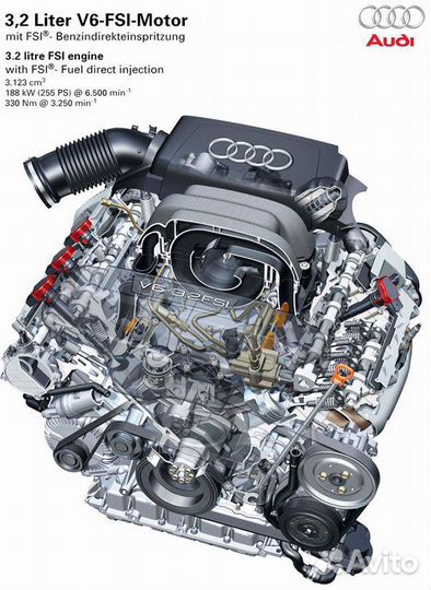 Двигатель Audi A6 C6 3.2 FSI