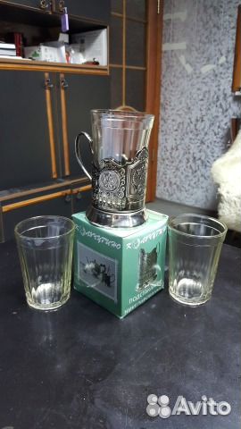 Подстаканник со Стаканами гранеными СССР