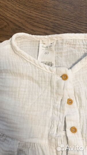 Муслиновое платье для девочки, baby go, 80