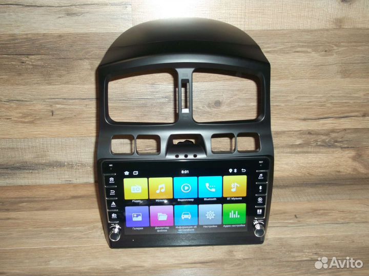 Магнитола Hyundai Santa Fe SM Android с крутилками