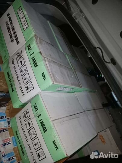 Перчатки виниловые размер M,L