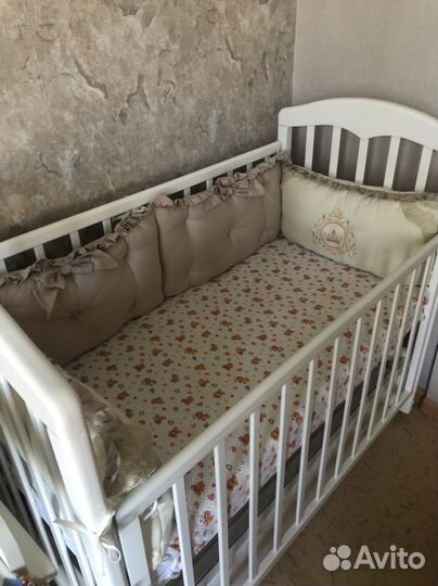 Бортики в кроватку для девочки
