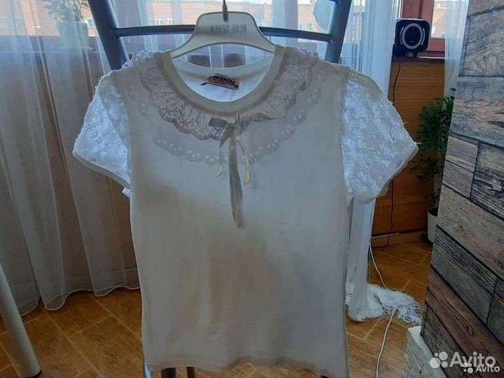 Школьные блузки на девочку 134 -140